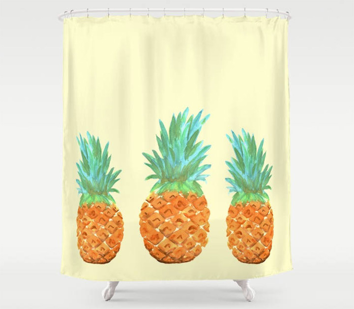 pineapple shower curtains