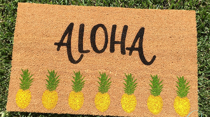 pineapple welcome mat