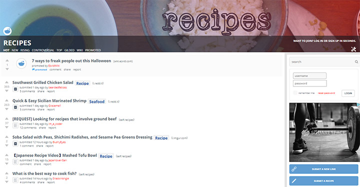 reddit recipes sub