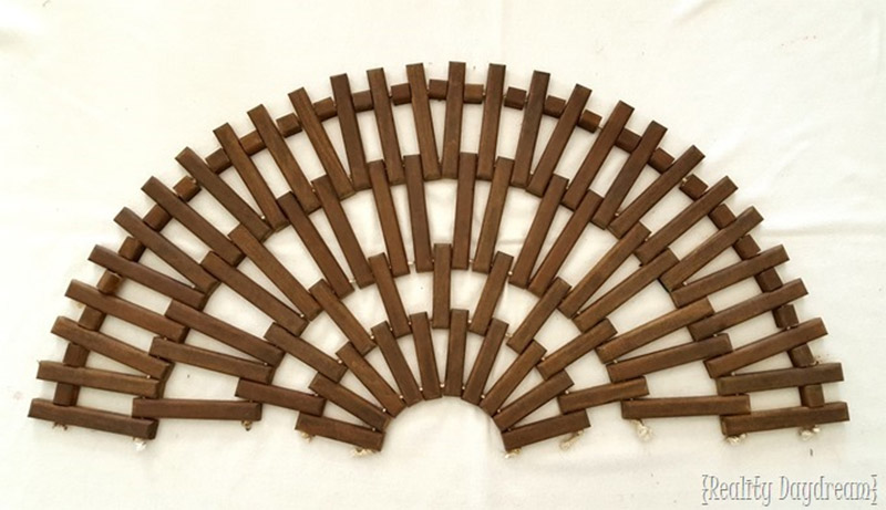 half-circle wooden mat