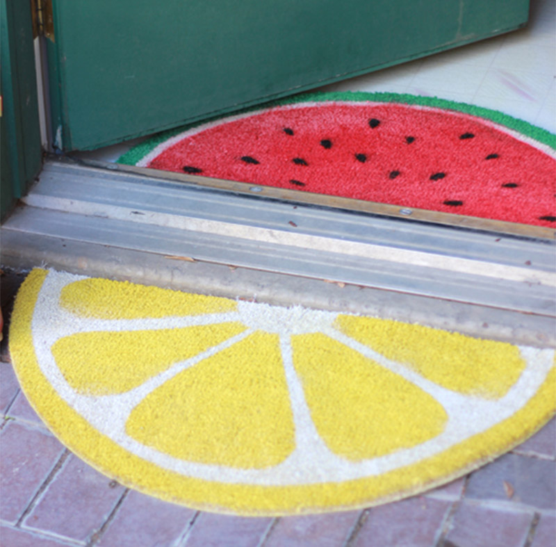 lemon watermelon custom doormat