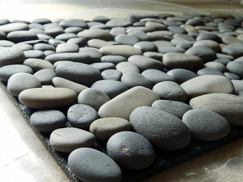 stone pebble mat