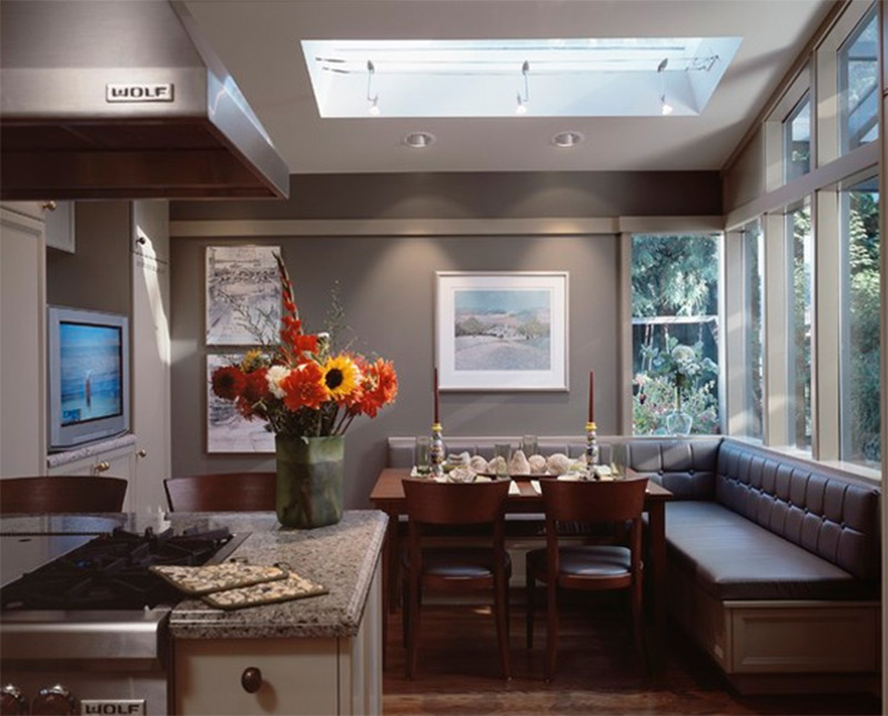 laurelhurstt kitchen interior table skylight