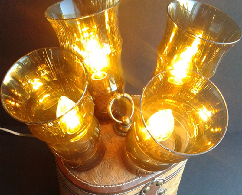 steampunk victorian bulbs table lamp