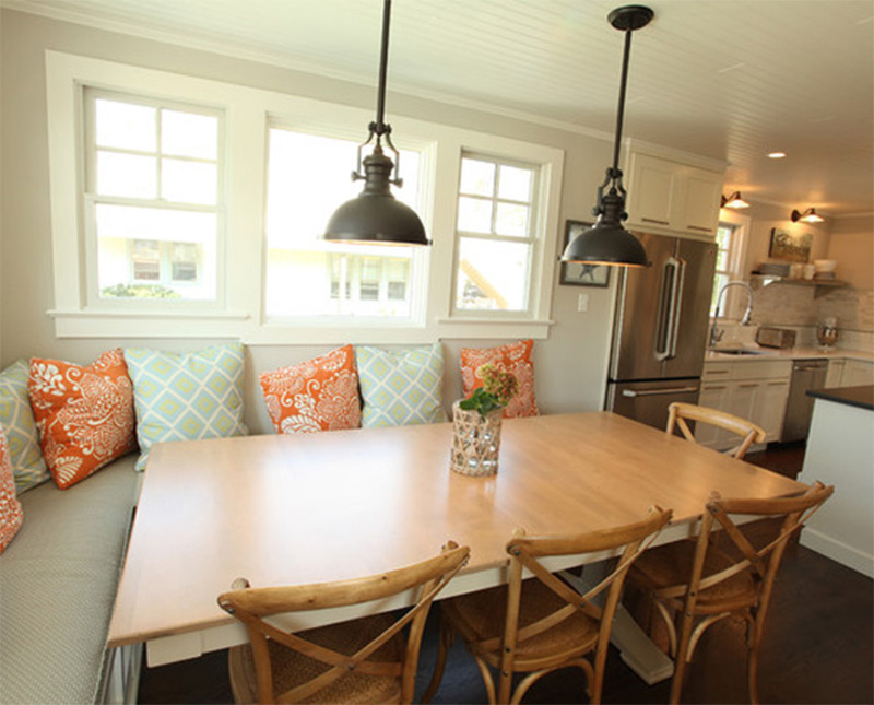 custom interior beach cottage dining table nook